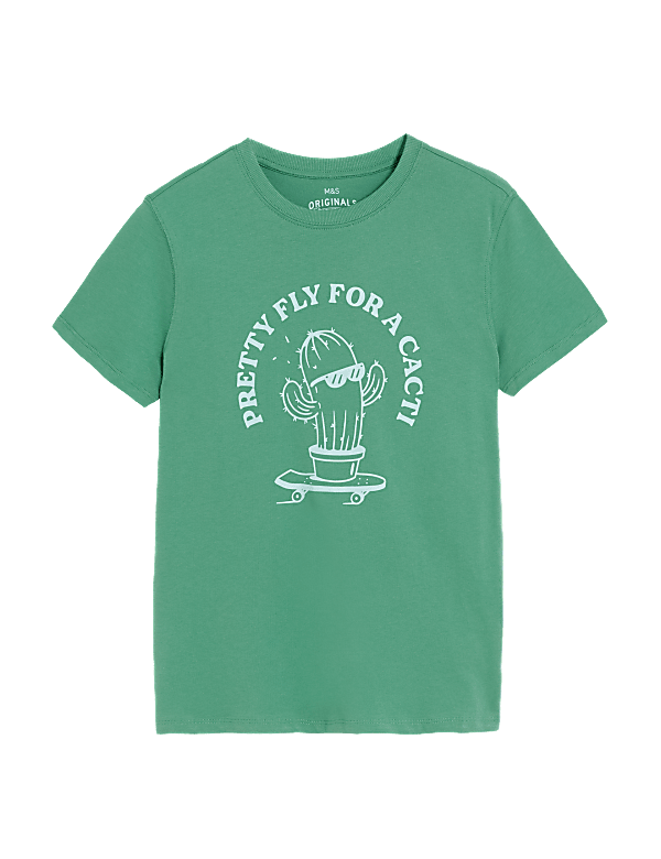 Pure Cotton Mini Me Cactus T-Shirt (6 - 16 Yrs)