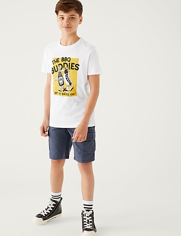 Pure Cotton Mini Me BBQ T-Shirt (6 - 16 Yrs)