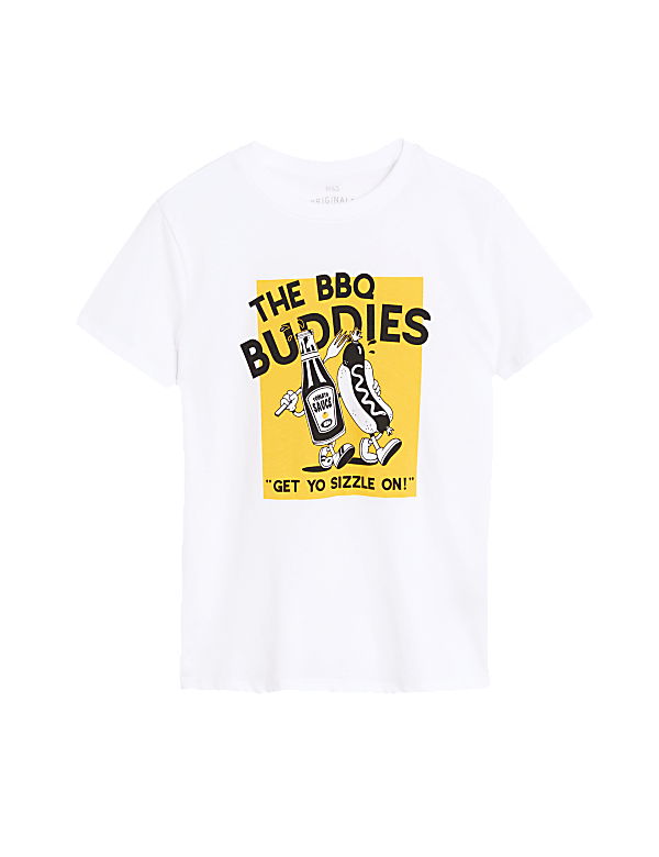 Pure Cotton Mini Me BBQ T-Shirt (6 - 16 Yrs)