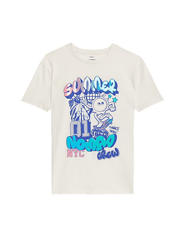 Pure Cotton NYC Slogan T-Shirt (6-16 Yrs)