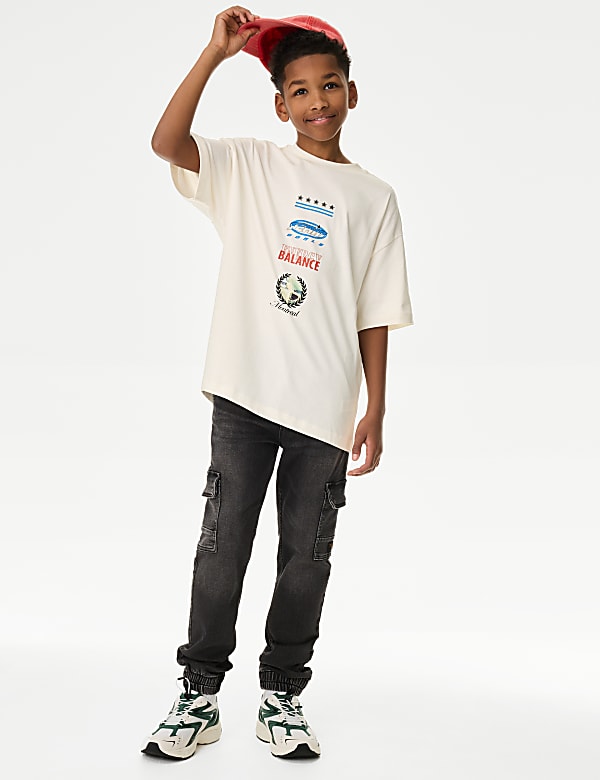 Pure Cotton Motor Racing Graphic T-Shirt (6-16 Yrs)