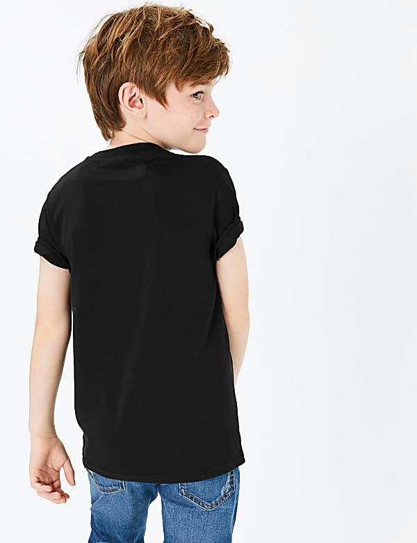 Pure Cotton Sequin Minecraft Print T-Shirt (3-16 Years)