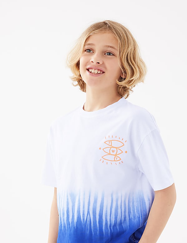 Pure Cotton Dip Dye T-shirt (6 - 16 Yrs)