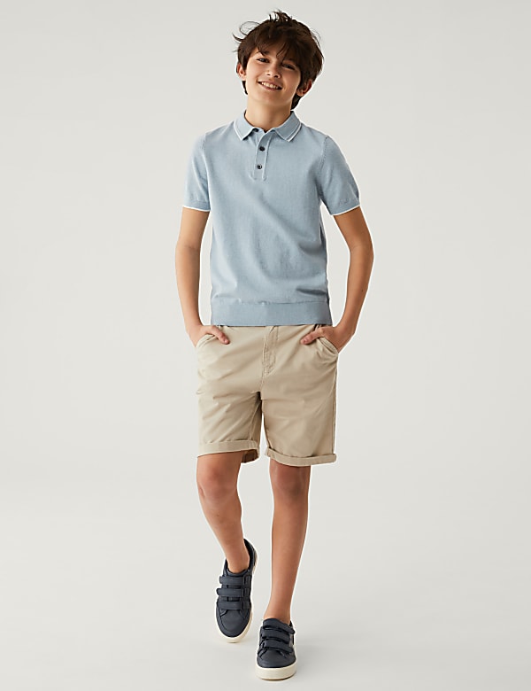 Cotton Rich Knitted Polo Shirt