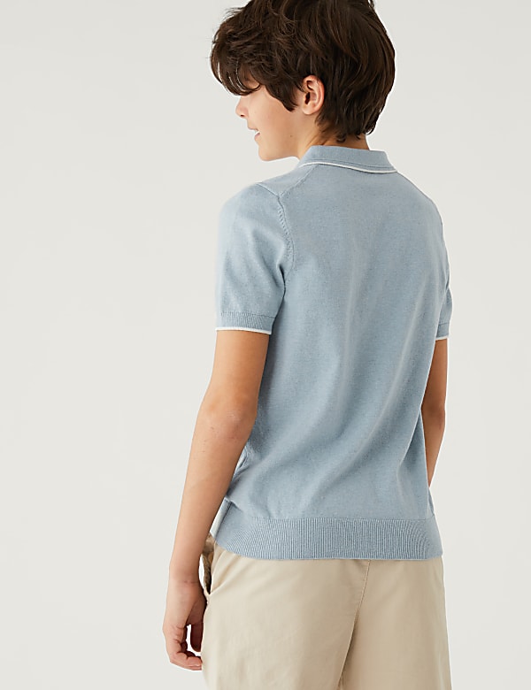 Cotton Rich Knitted Polo Shirt