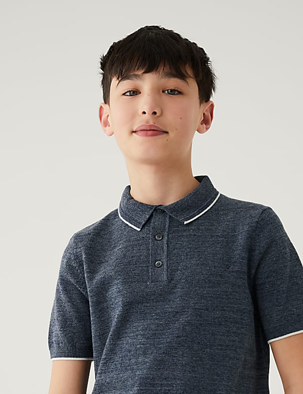 Cotton Rich Knitted Polo Shirt