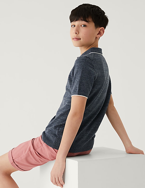 Cotton Rich Knitted Polo Shirt