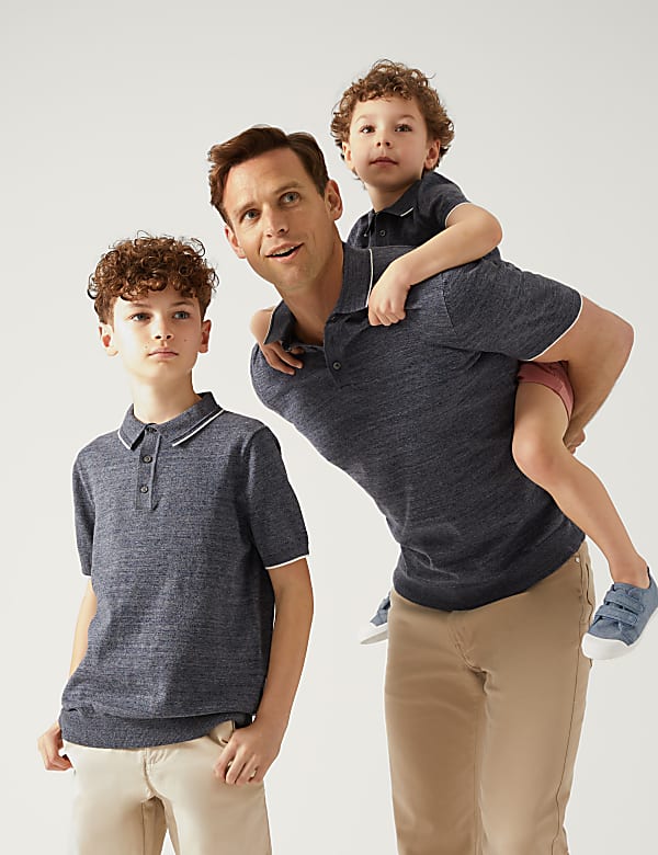 Cotton Rich Knitted Polo Shirt