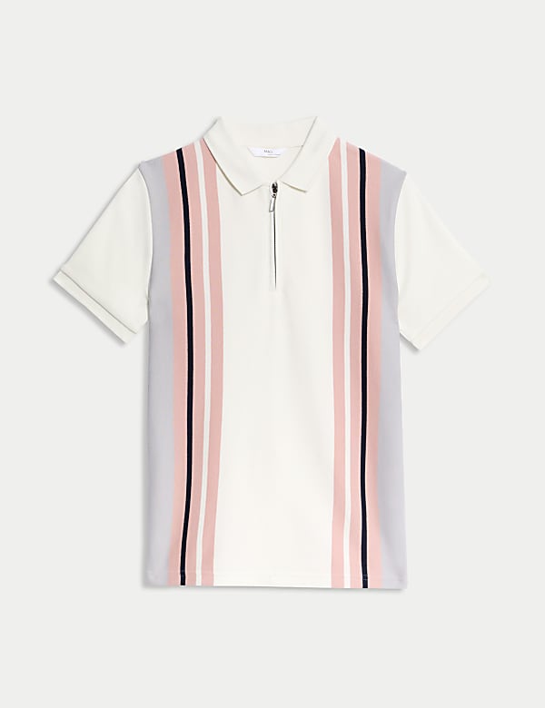 Pure Cotton Striped Polo Shirt (6-16 Yrs) - KR