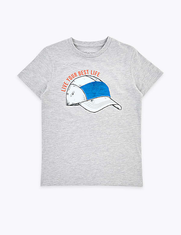 Reversible Sequin Slogan T-Shirt (6-16 Years)