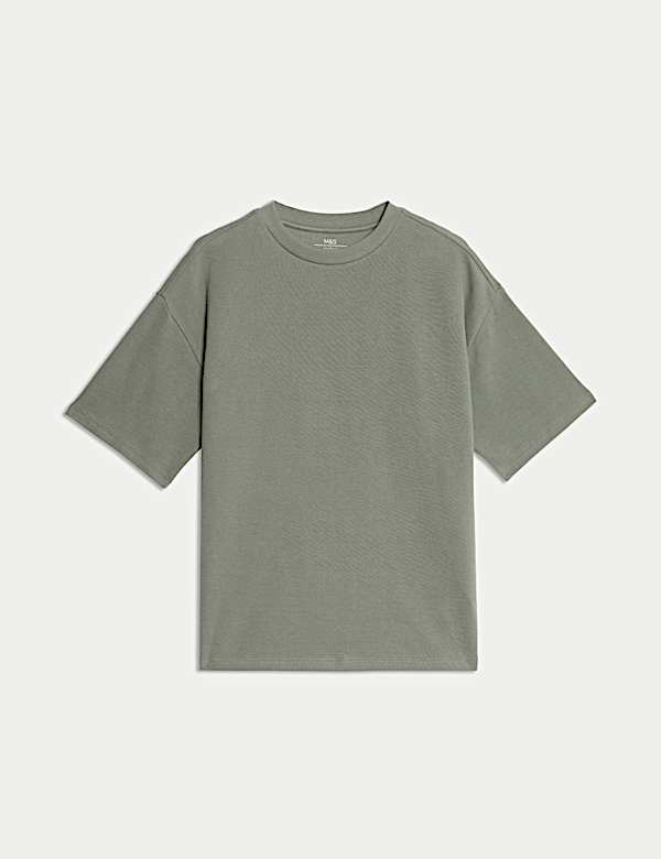 T-shirt με ανάγλυφη υφή από 100% βαμβάκι (6-16 ετών) - GR