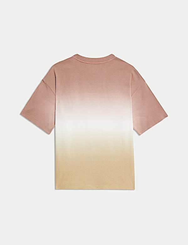 Pure Cotton Ombre Slogan T-shirt (2-16 Yrs)