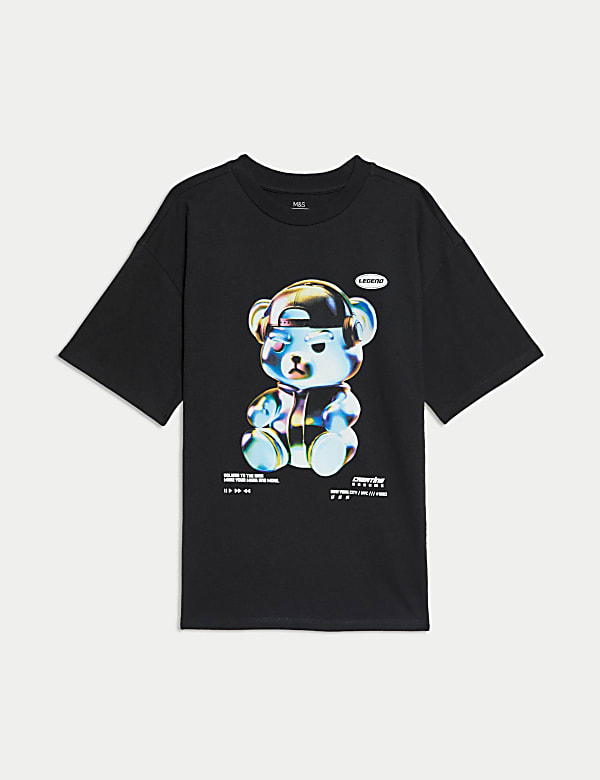 Pure Cotton Cyber Bear T-Shirt (6-16 Yrs) - CY