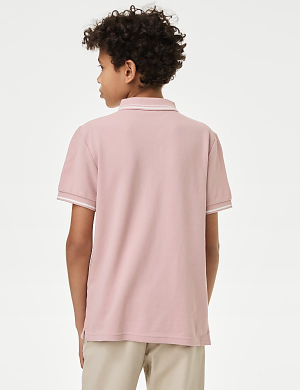 Pure Cotton Half Zip Polo Shirt (6-16 Yrs)