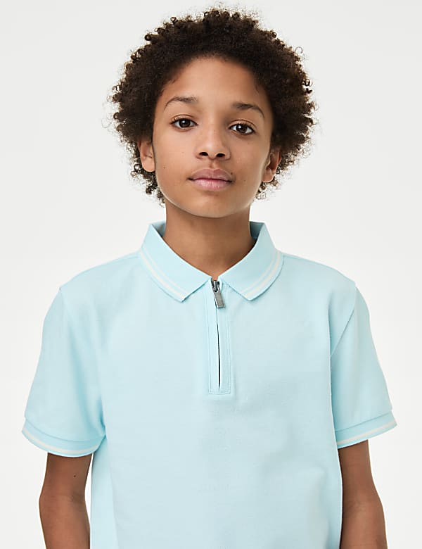 Zip polo shirt store