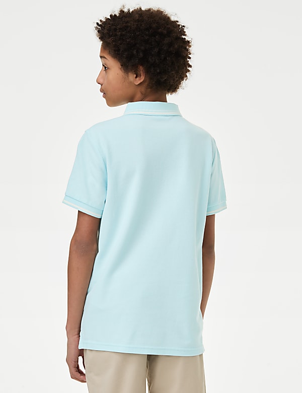 Pure Cotton Half Zip Polo Shirt (6-16 Yrs)