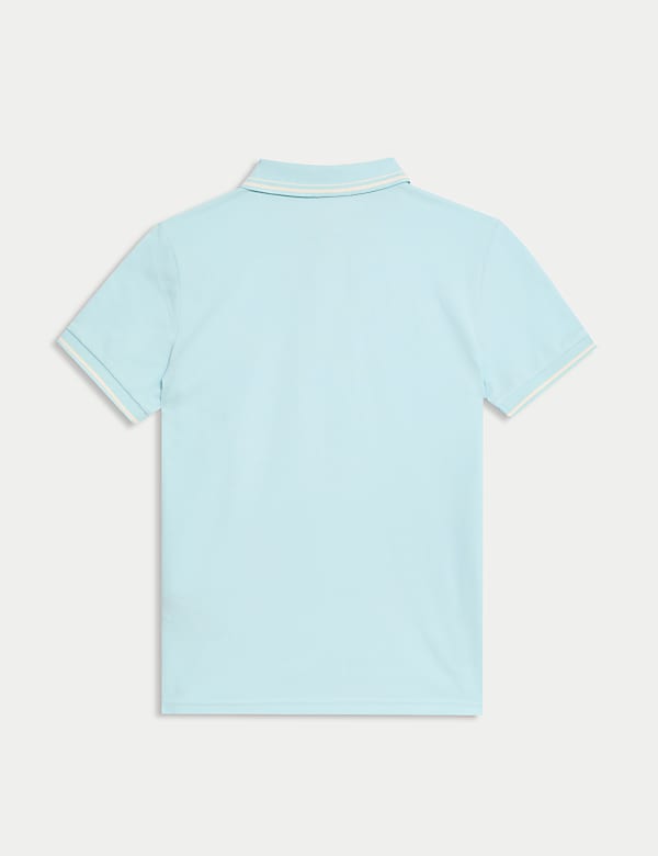 Pure Cotton Half Zip Polo Shirt (6-16 Yrs)