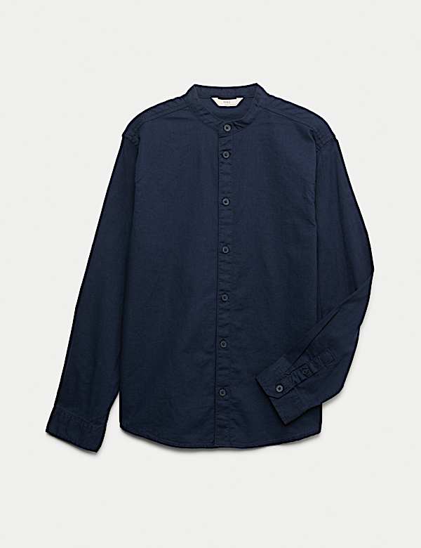Cotton Rich Grandad Collar Shirt (2-16 Yrs)
