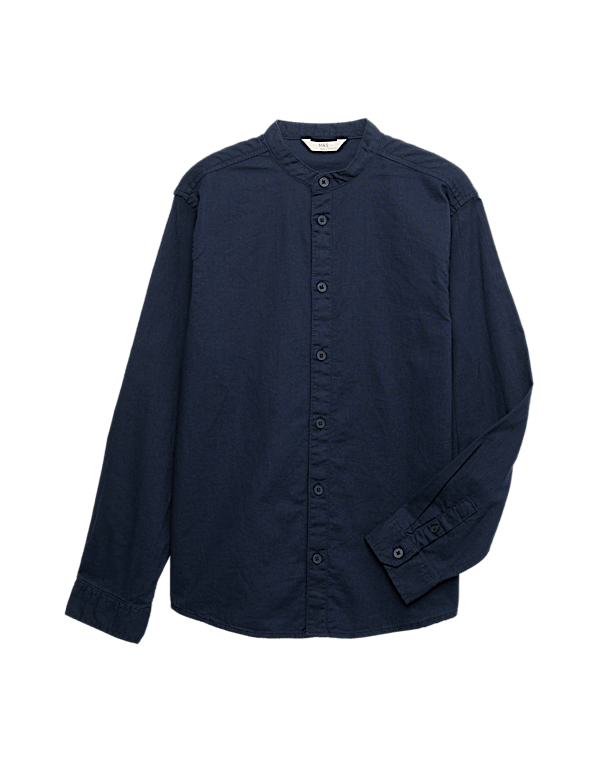Cotton Rich Grandad Collar Shirt (2-16 Yrs)