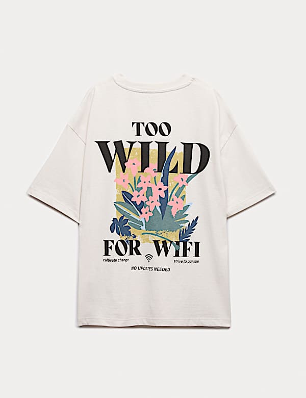 Pure Cotton Back Graphic T-Shirt (6-16 Yrs)