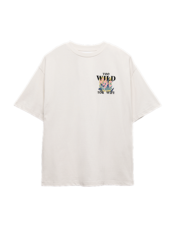 Pure Cotton Back Graphic T-Shirt (6-16 Yrs)