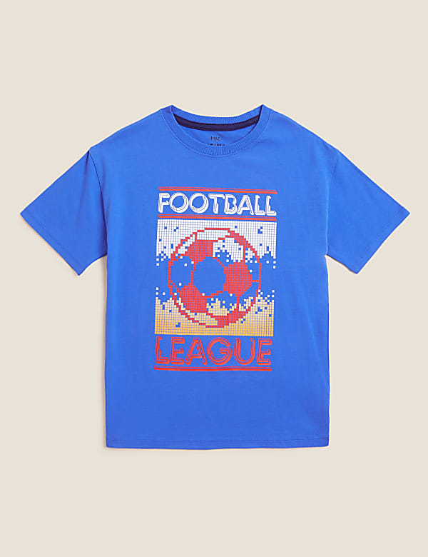 Pure Cotton Football T-Shirt (6-16 Yrs)