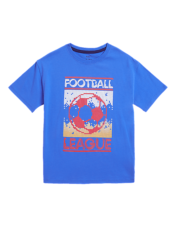 Pure Cotton Football T-Shirt (6-16 Yrs)