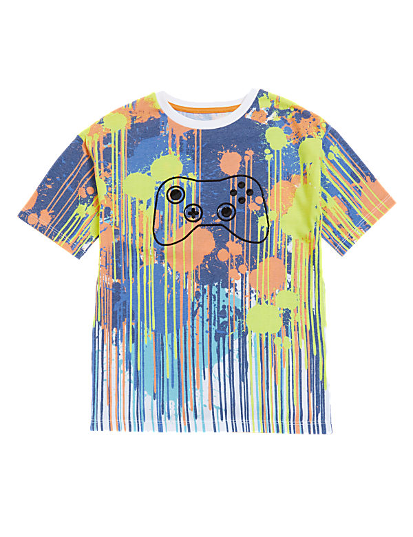 Paint Splatter Print T-Shirt (6-16 Yrs)
