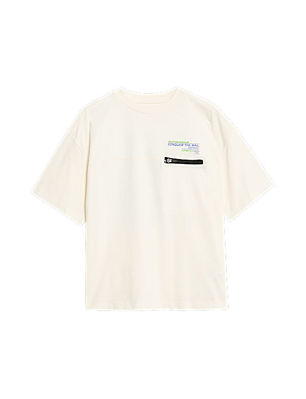 Pure Cotton Skater Graphic T-Shirt (2-16 Yrs)