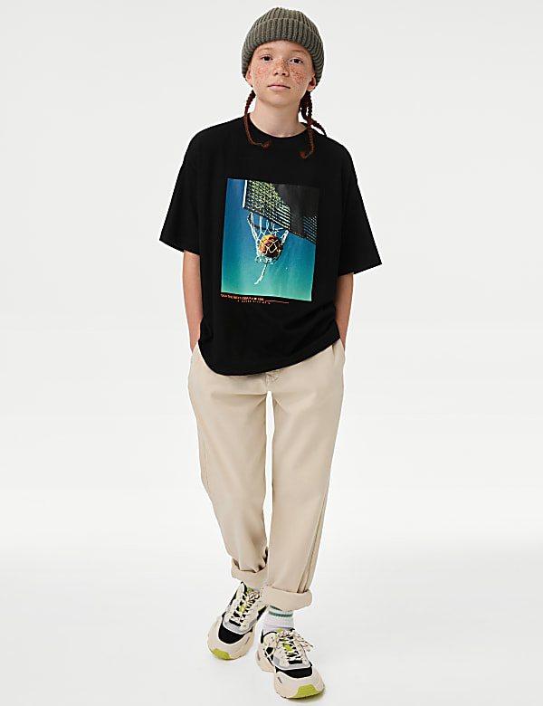 Pure Cotton Basketball T-Shirt (2-16 Yrs) - DE