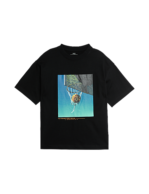 Pure Cotton Basketball T-Shirt (2-16 Yrs)