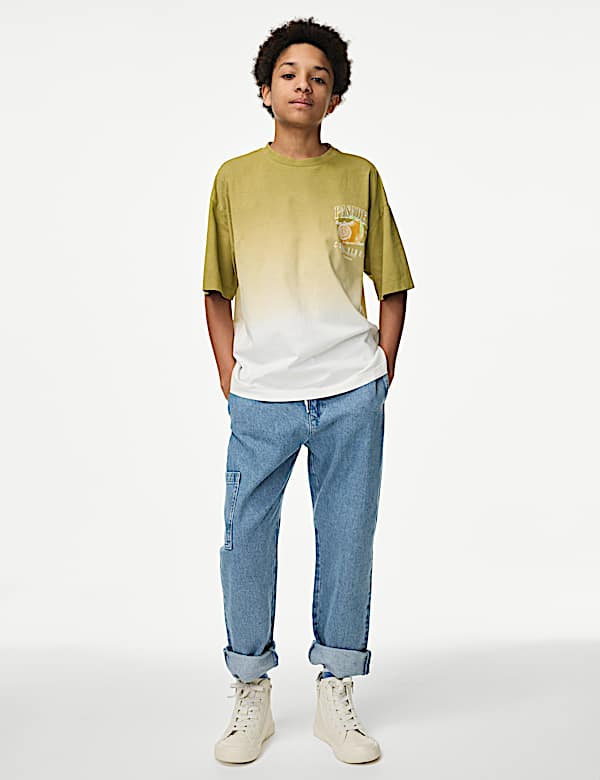Pure Cotton Ombré Graphic T-Shirt (6-16 Yrs)