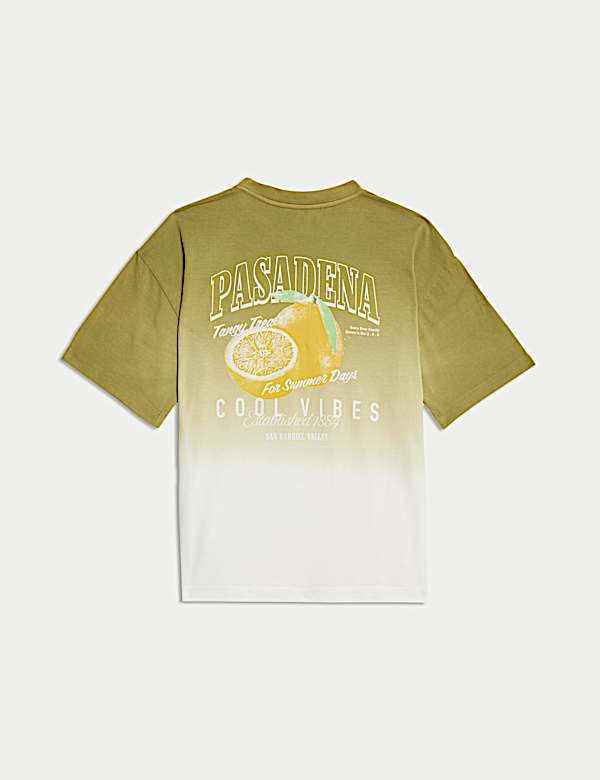 Pure Cotton Ombré Graphic T-Shirt (6-16 Yrs)