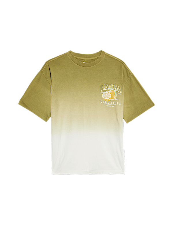 Pure Cotton Ombré Graphic T-Shirt (6-16 Yrs)