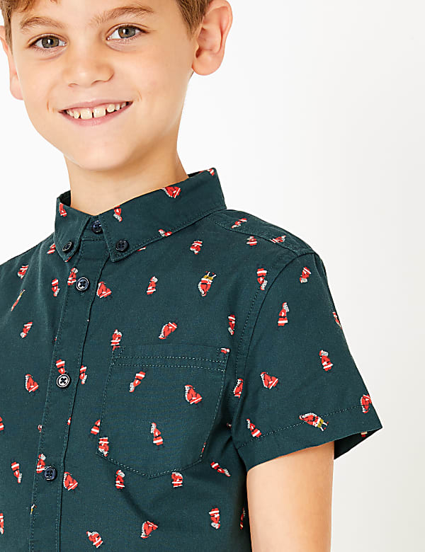 Cotton Santa Mini Me Shirt (3-16 Years)