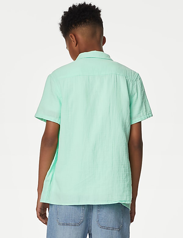 2pc Pure Cotton Shirt & T-Shirt Set (6-16 Yrs)