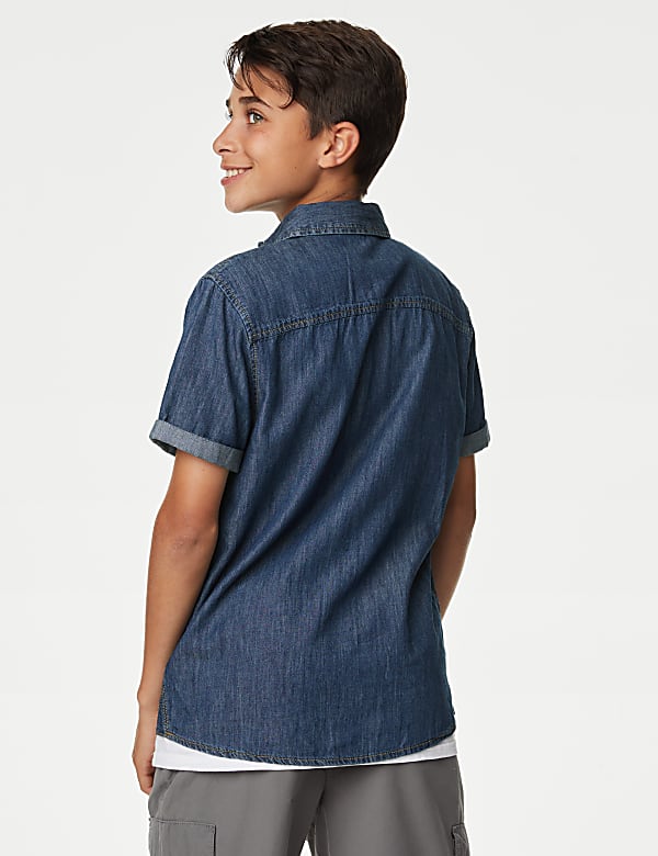 Pure Cotton Denim Shirt (6-16 Yrs)