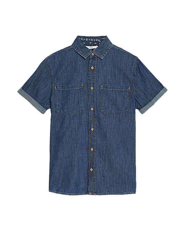 Pure Cotton Denim Shirt (6-16 Yrs)