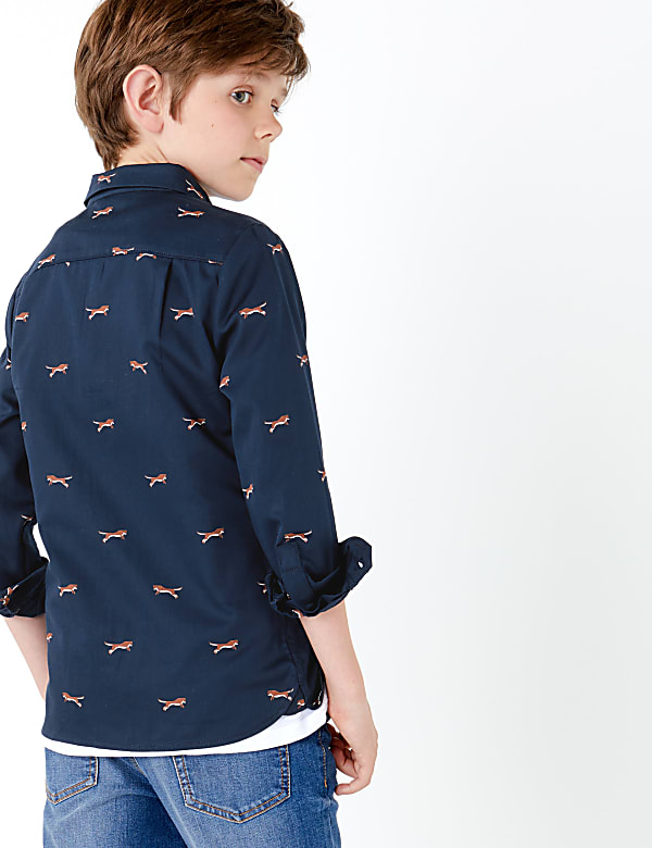 Cotton Cheetah Print Shirt (3-16 Years)