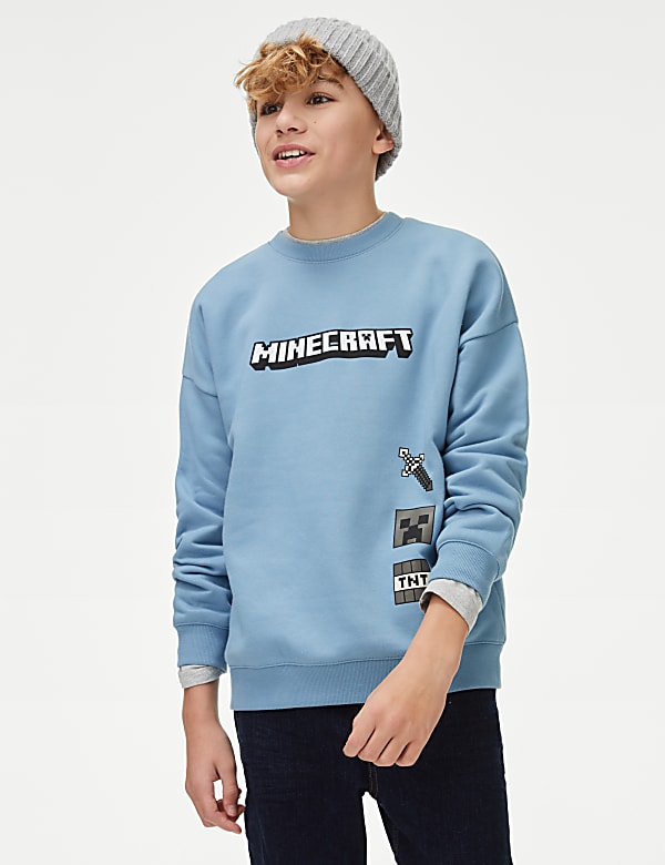 Boys minecraft sweatshirt discount