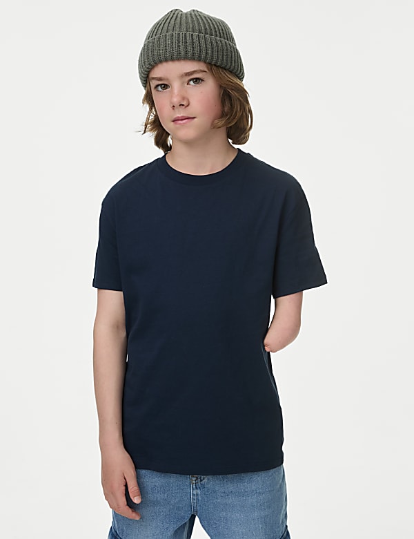 2pc Pure Cotton Checked Shirt & T-Shirt Set (6-16 Yrs)