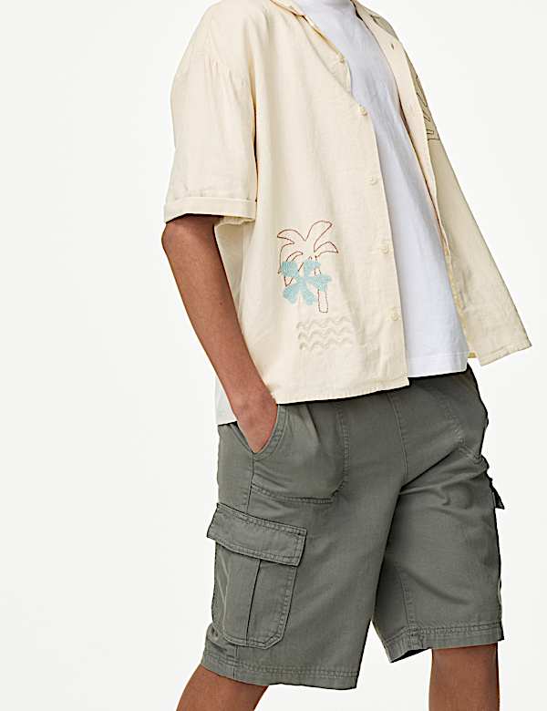 Linen Rich Embroidered Shirt (6-16 Yrs)