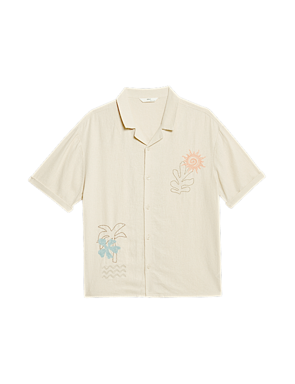Linen Rich Embroidered Shirt (6-16 Yrs)