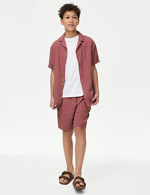 2pc Cotton Rich Shirt & T-Shirt Set (6-16 Yrs)
