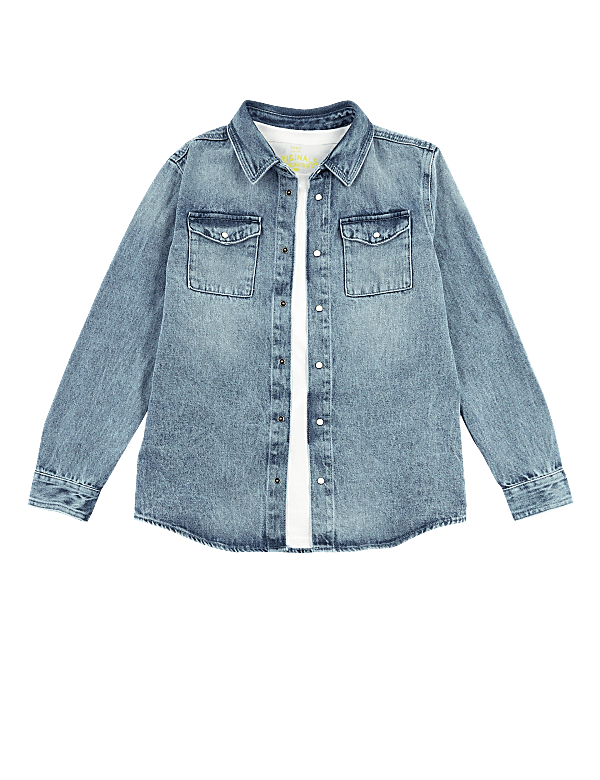2 Piece Denim Shirt with T-Shirt (6-16 Yrs)