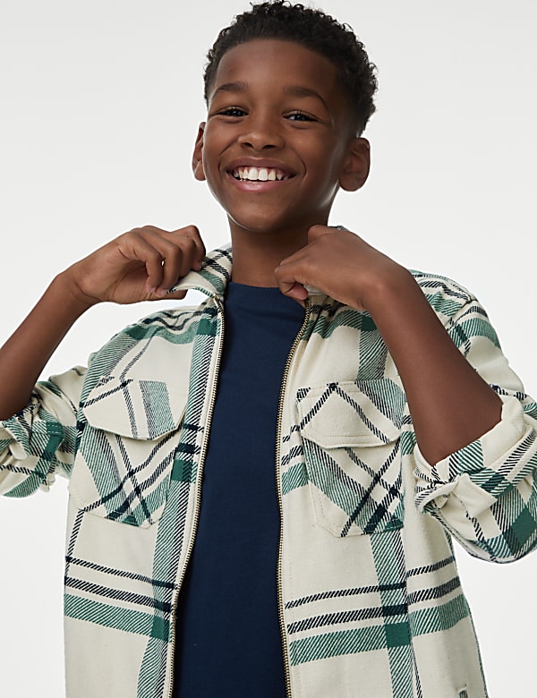 Pure Cotton Checked Shirt (6-16 Yrs)