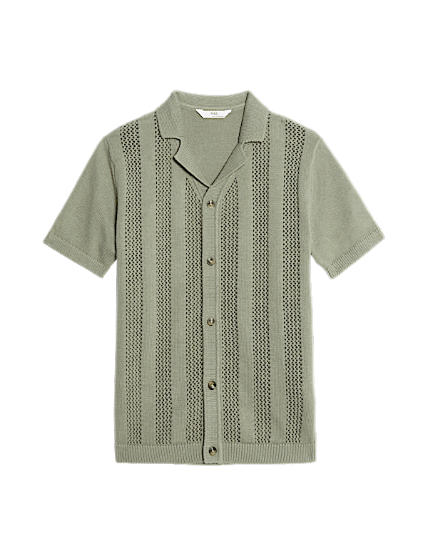 Pure Cotton Knitted Textured T-Shirt (6-16 Yrs)