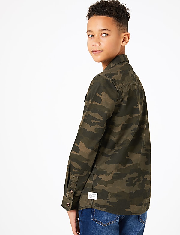 2 Piece Cotton Camo Shirt with T-Shirt (6-16 Yrs)