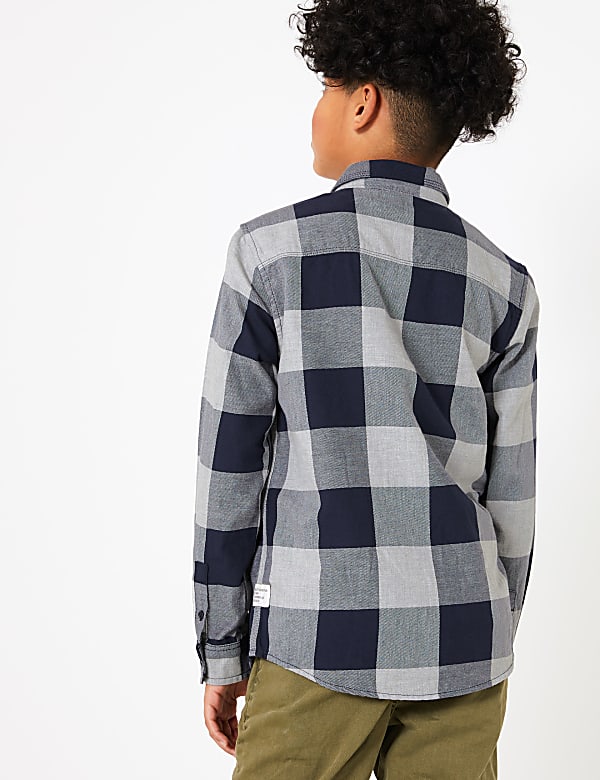 2 Piece Cotton Checked Shirt with T-Shirt (6-16 Yrs)