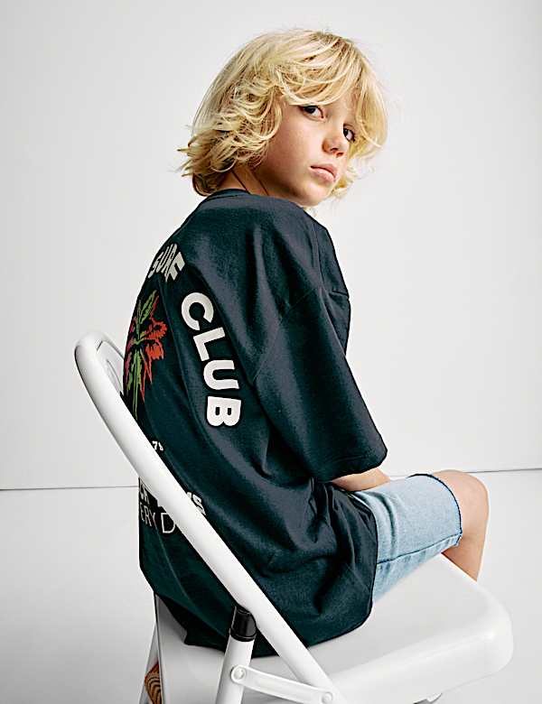 Pure Cotton Graphic T-Shirt (6-16 Yrs)